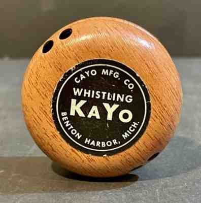 Rare Vintage Cayo Mfg. Co. Wood Grain Whistling Kayo Yo-yo, Benton Harbor, MI