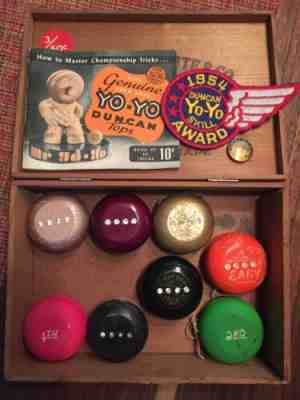 Vintage Duncan Jeweled Tournament Tops Yo YoÂ  YoYo Yo-Yo set Engraved Etched