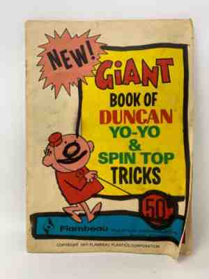Vintage 1971 Flambeau Giant Book of Duncan Yo-Yo & Spin Top Tricks Book RARE