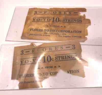 RARE Flores Yo Yo strings 1920s preceeded Duncan