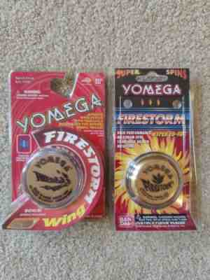 1999 SEALED SET OF 2 COMPLEX YO-YOS: BAN DAI GOLD WING & YOMEGA GOLD FIRESTORM!