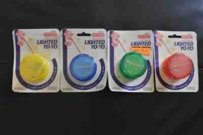 Vintage 1980's 1989 Duncan Electronic Lighted Yo-Yo SEALED LOT OF 4 Color NOS