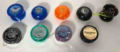 YoYo Lot of 9 Duncan Yomega MagicYoYo Fireball Imperial Butterfly Hyperwarp +