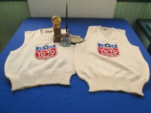 1950's Duncan Yo-Yo Champion Trophy and Winner Patches As-Is YoYo Contest