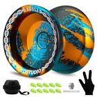 X0312 Unresponsive Finger Spin Yoyo Professional, Responsive Black Gold Blue