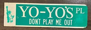 Vtg Metal New York City Statue Liberty Yo Yo’s Pl Sign Yo-yo Place Man Cave Sign