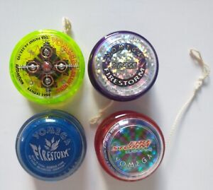 4x YoMega Yo-Yo Lot. Firestorm, Woofer, D-Force, X-Brain. 1998/99.