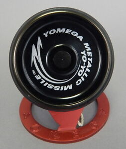 Yomega Metallic Missile Black Yo-yo yoyo w metal aluminum stand