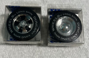 2 VINTAGE 1978 Duncan Long Spin Wheels Black Tire Yo-Yo’s 407772 1978 NIB