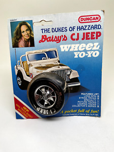 VINTAGE-THE DUKES OF HAZZARD-DAISYS CJ JEEP  DUNCAN WHEEL YO-YO ON CARD-1981