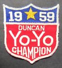 1959 DUNCAN YO-YO CHAMPION shirt / jacket patch - Original, 3.75