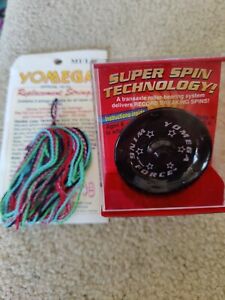 NEW 1998 FACTORY SEALED BOX YOMEGA BLACK METAL WING FORCE + YOMEGA YO-YO STRINGS