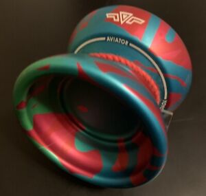 Aviator II Luis Enrique Teal/Green Fade w/ Red Splash Yoyo Factory