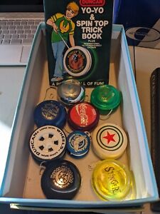 Vintage YOYO lot of 9 - 6 Duncan, 1 Silver Bullet, 1 Stinger, and 1 unmarked