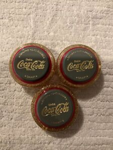 LOT OF 3 GENUINE COCA COLA RUSSELL GALAXY YO YO - RARE BRAND NEW  - ORIGINAL