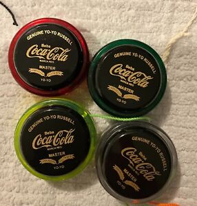 LOT OF 4 COCA COLA MASTER YO YO GENUINE RUSSELL - BRAND NEW  - ORIGINAL