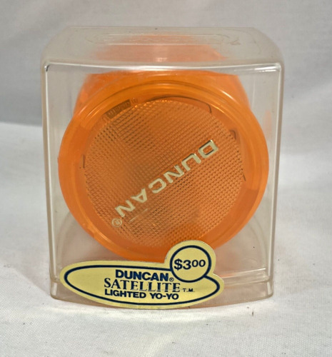 DUNCAN Satellite Lighted Yo-Yo Battery Operated Factory Sealed Orange