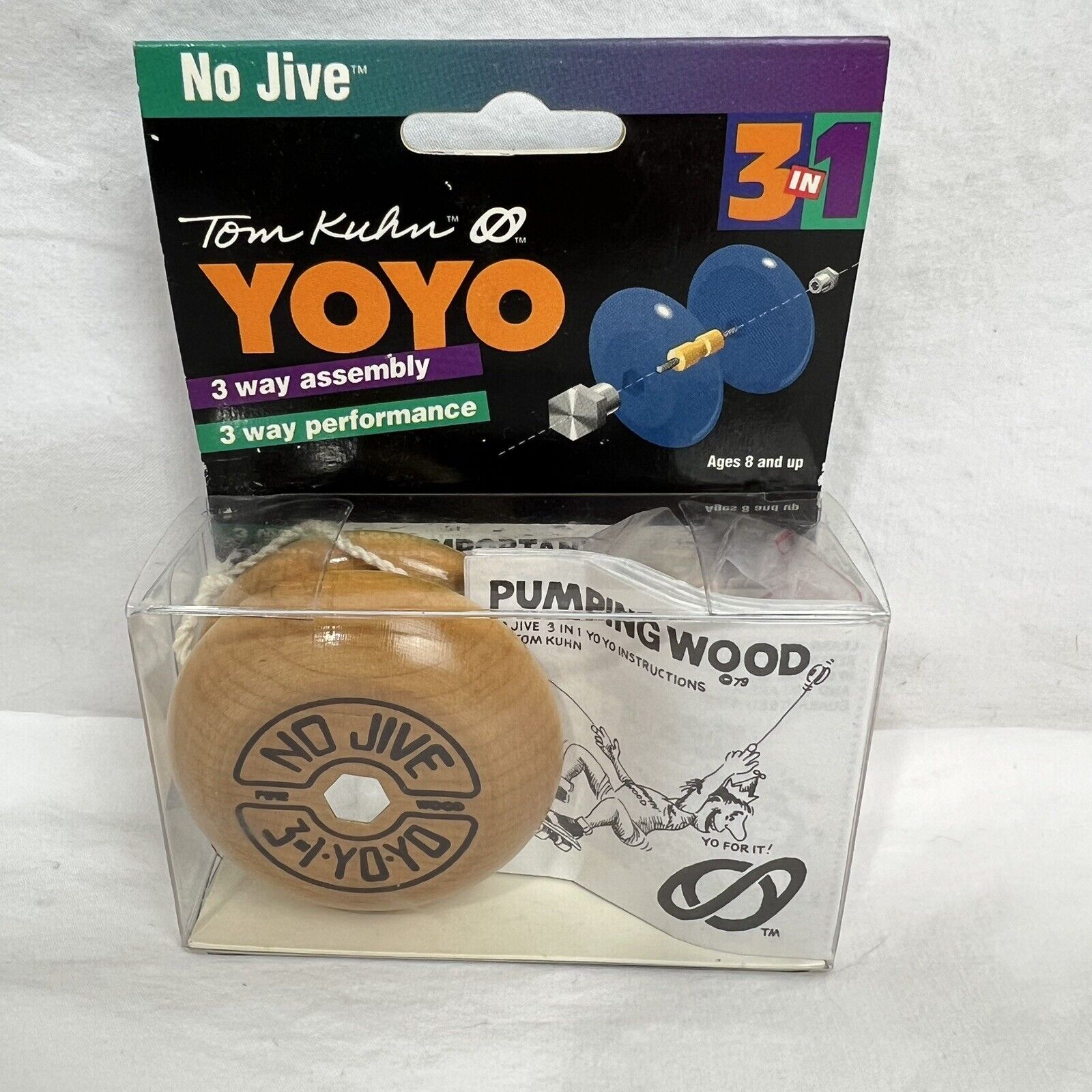 NEW Tom Kuhn 3 IN 1 No Jive Yo-Yo Hardwood  Professional Butterfly Traditional