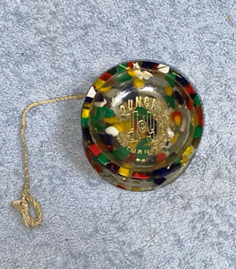 1960s Early CONCAVE RETURN Top DUNCAN YO-YO Mulit-Color gold Confetti NOT DISNEY